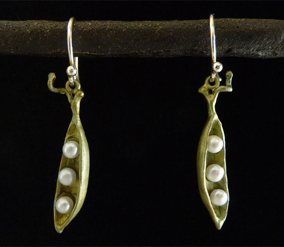 Peapod Earrings by Silver Seasons